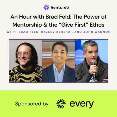On July 15 at 10am PT / 1pm ET, we’re sitting down with Brad Feld for a live fireside chat you won’t want to miss.

Brad has spent decades in the trenches with founders—as a partner at Foundry, co-founder of Techstars, and author of Startup Boards and other must-reads. 

He’ll