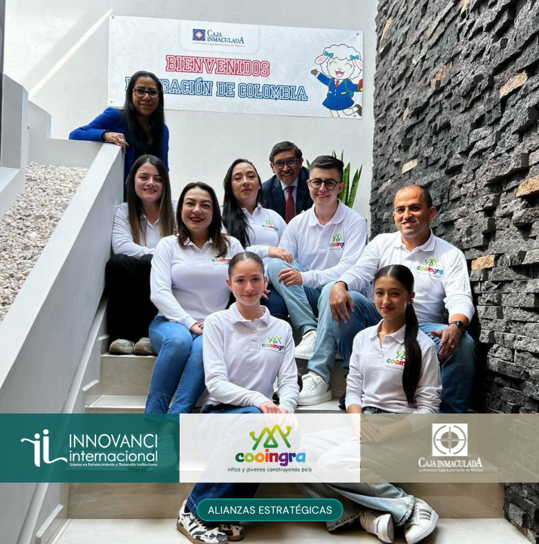 Innovanci's tweet photo. Desde @Innovanci nos llena de orgullo ser parte del puente que une a #Colombia y #México a través del inspirador modelo educativo de #Cooingra.

Hoy, junto a #CajaInmaculada, sembramos liderazgo, cultura de ahorro y sueños en las nuevas generaciones mexicanas.💡 https://t.co/raLfbHHyTN