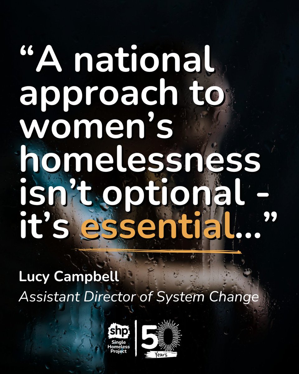 🚨 𝗧𝗲𝗻 𝘁𝗶𝗺𝗲𝘀 𝗺𝗼𝗿𝗲 𝘄𝗼𝗺𝗲𝗻 𝗮𝗿𝗲 𝘀𝗹𝗲𝗲𝗽𝗶𝗻𝗴 𝗿𝗼𝘂𝗴𝗵 𝘁𝗵𝗮𝗻 𝘁𝗵𝗲 𝗚𝗼𝘃𝗲𝗿𝗻𝗺𝗲𝗻𝘁 𝗰𝗼𝘂𝗻𝘁𝘀ed.

The new national homelessness strategy must include women’s experiences 

Let's stop women stop falling through the cracks 👉 shp.org.uk/ten-times-more…