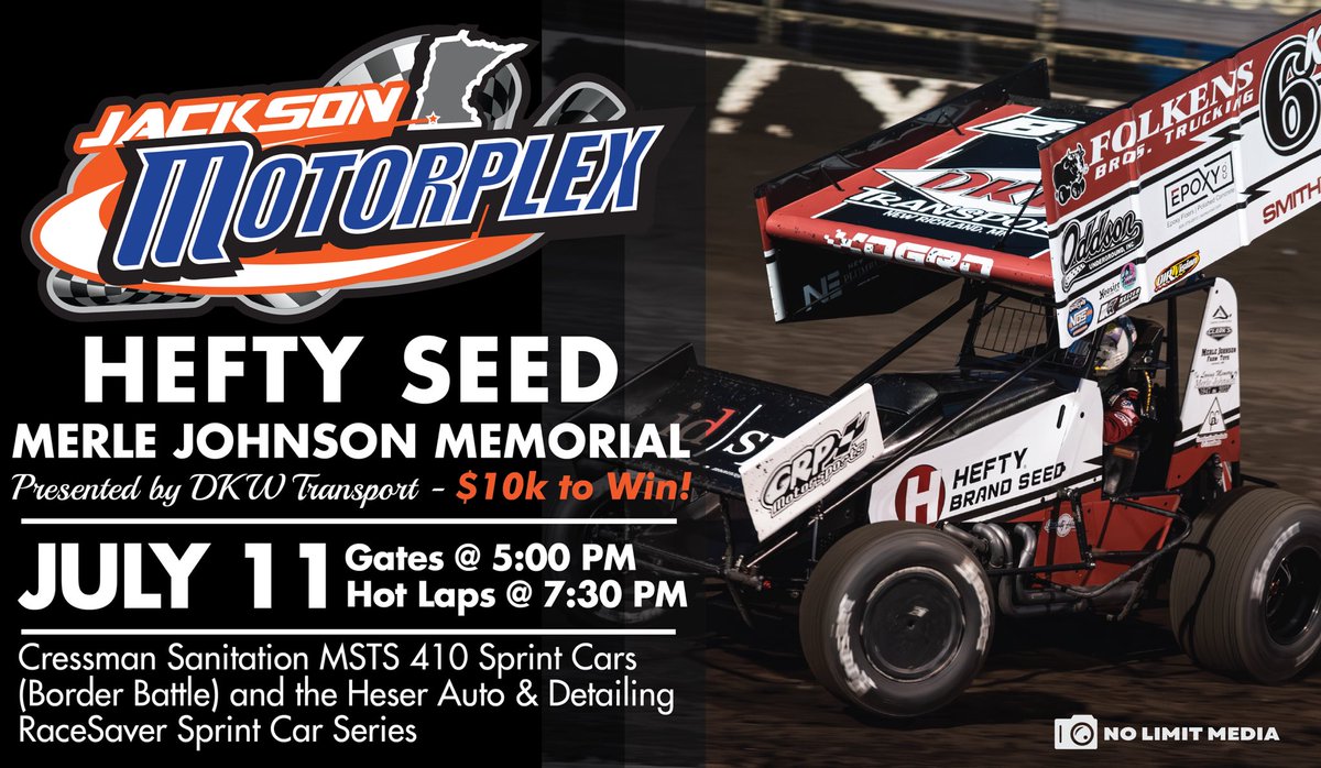 The Hefty Seed Merle Johnson Memorial presented by DKW Transport this Friday pays $10,000 to win!