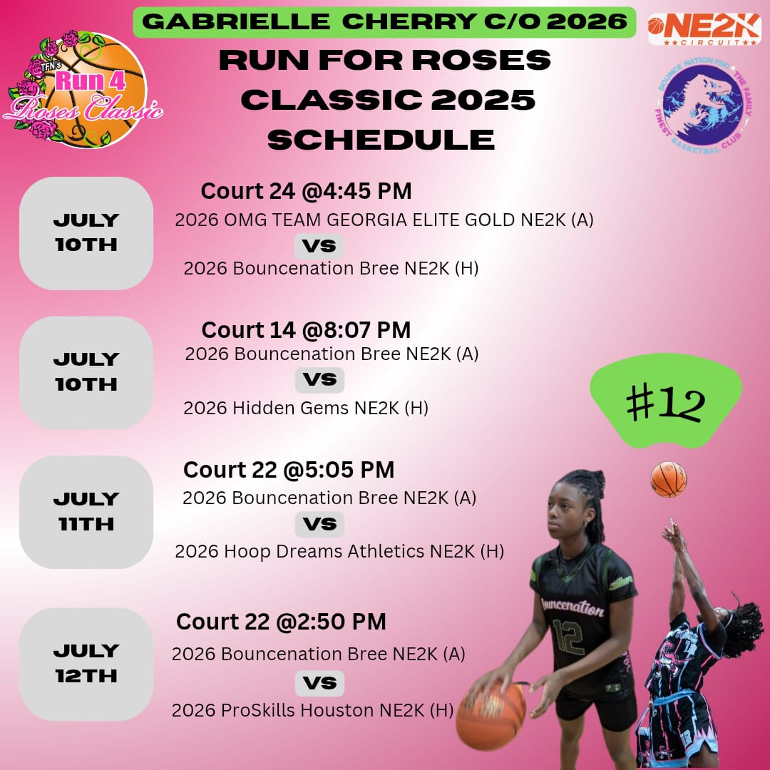 Gabrielle L.Cherry ๐ (@gabriellelcherr) on Twitter photo Iโm ready to leave it all on the floor.
Come check me and my teammates out. <a href="/Bouncenation_J/">BounceNation_Fbc</a> <a href="/TFNsRun4Roses/">TFN's Run 4 Roses</a> <a href="/NE2KHoops/">NE2KHoops</a> Iโm ready to leave it all on the floor.
Come check me and my teammates out. <a href="/Bouncenation_J/">BounceNation_Fbc</a> <a href="/TFNsRun4Roses/">TFN's Run 4 Roses</a> <a href="/NE2KHoops/">NE2KHoops</a>