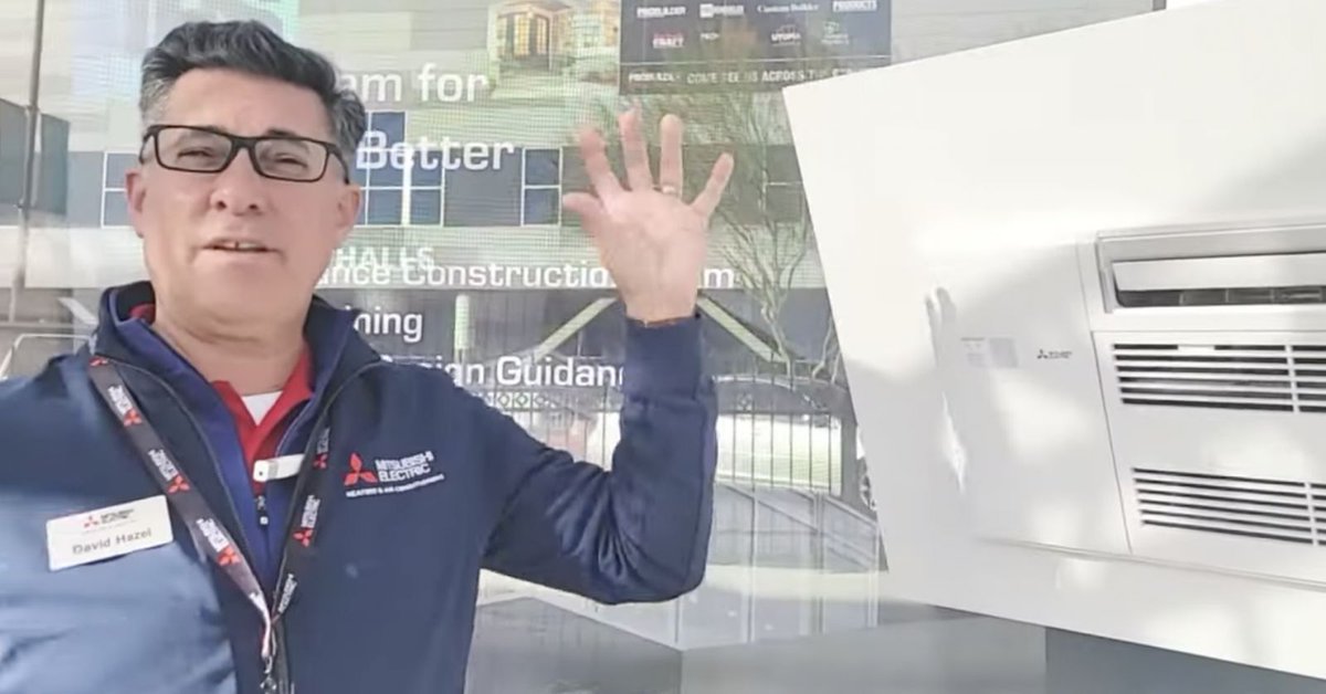 Mitsubishi's Ceiling-Mounted, Mini Split, for New #Construction and #Renovations: buff.ly/3KUs8lJ Quiet and Discrete, a great option for #retrofits. <a href="/MitsubishiHVAC/">Mitsubishi Electric Trane US</a> #HVAC #minisplits #heatpumps #decarbonization #building #greenbuilding #electrification #energyefficiency