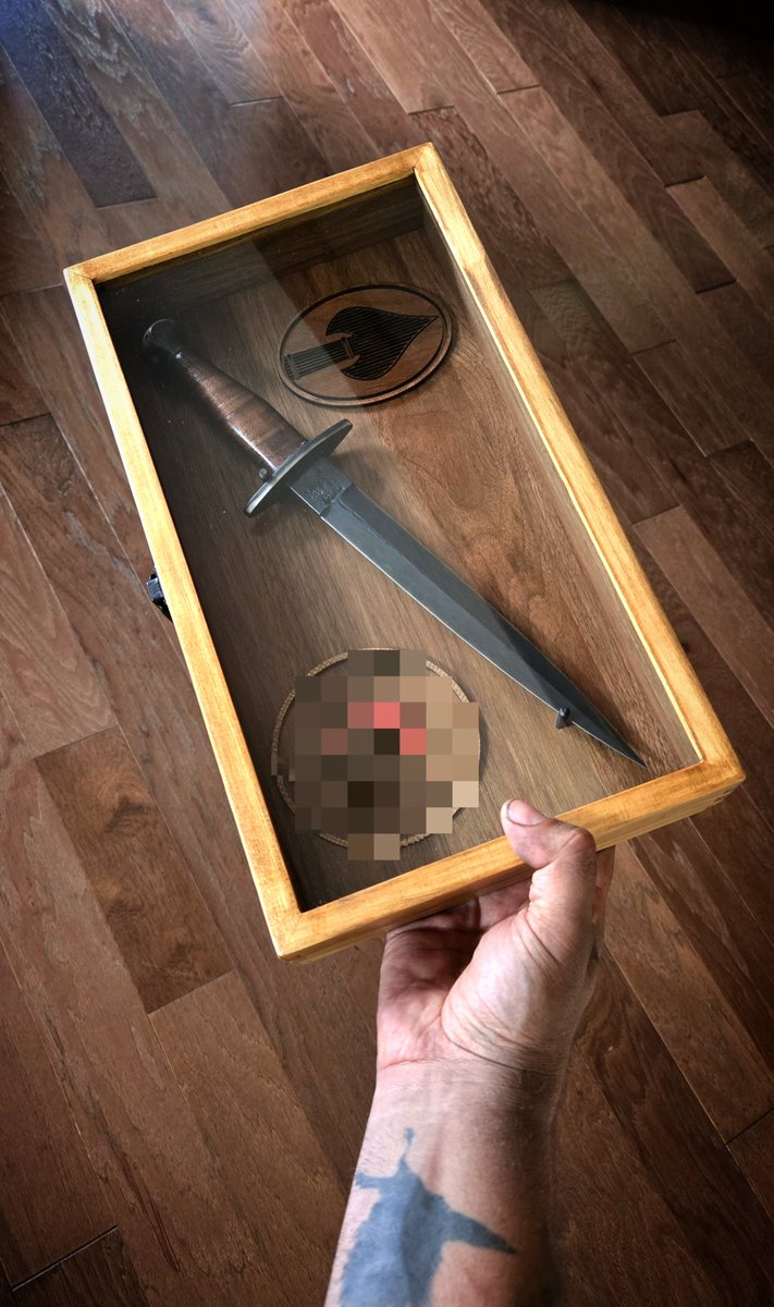 First glimpse at a true piece of history right here.

One of my GAU-8 V42's
With guard/second layer core made out of some special stuff from a very special moment in GWOT history for a special individual. 

A10 barrel GAU/80CRV2 san mai
Special sauce guard and second layer within