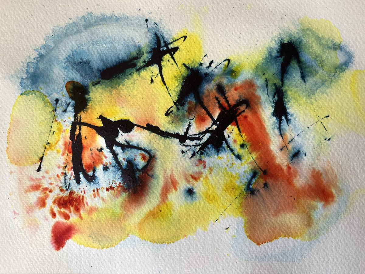blueflutterby's tweet photo. EXPERIMENTING WITH PIGMENT ~ Using a watercolour soluble pigment powder thanks to @carolynj for the inspiration. #pigment #ink #waterspray #mentalhealthawareness #mentalhealth #mentalhealthmatters #artsastherapy #drawing for wellbeing #creativewellbeing https://t.co/WGk4JT2Blr