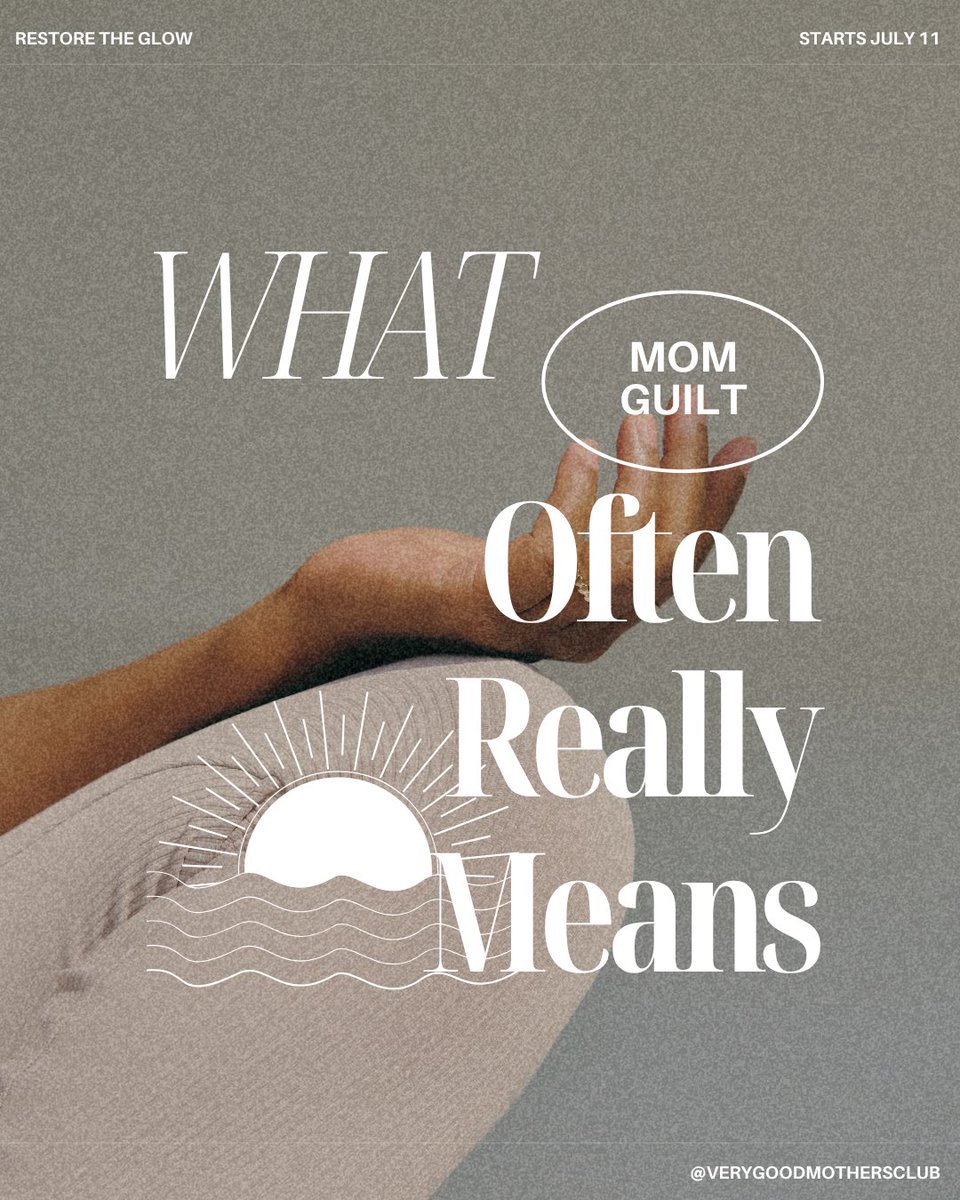 VGM_club's tweet image. Mom guilt is sneaky. It tells you rest means you’re failing. But really, it’s your body asking for care.
You’re not broken. You’re human.

Restore the Glow starts July 11. Come reset with us.

#RestoreTheGlow #VGMC #MomSupport #RealMotherhood #ParentingTruths