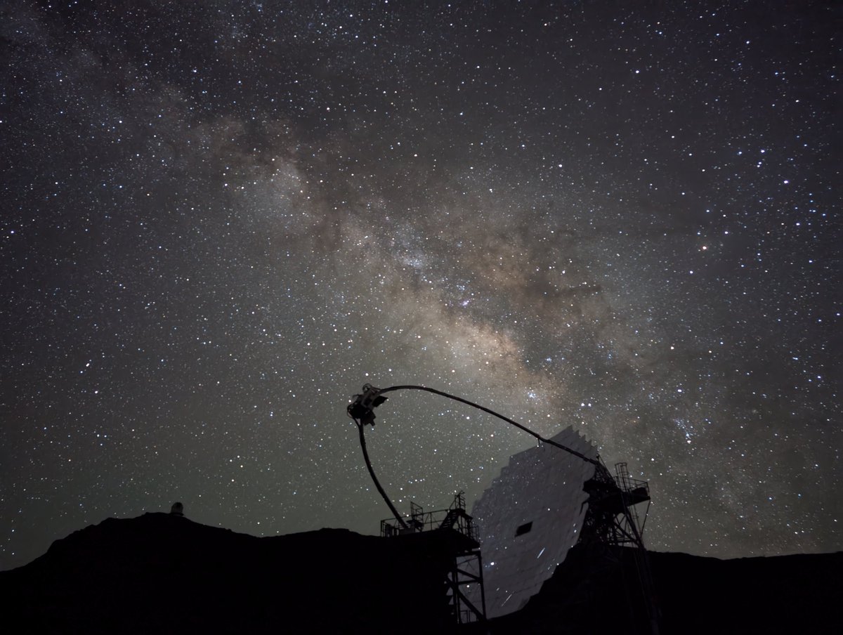 Nothing special, just a couple of Pixel 9 Pro shots. MAGIC-2 &amp; GTC telescopes in front of the Milky Way.