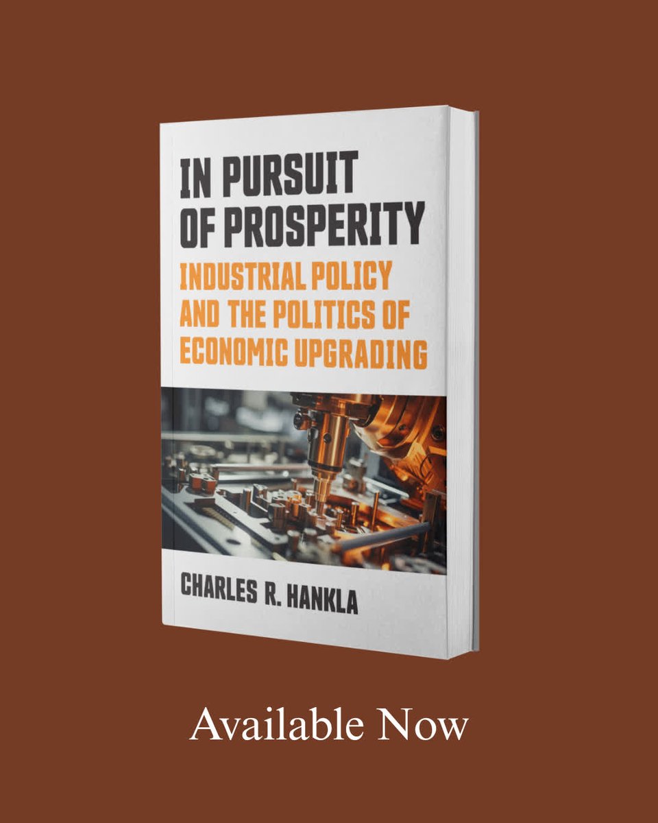 UofMPress's tweet image. "In Pursuit of Prosperity" by Charles R. Hankla is now available! This volume examines the process of economic upgrading and develops a new theory to explain the form and the policies designed to promote it. Read here: doi.org/10.3998/mpub.1…