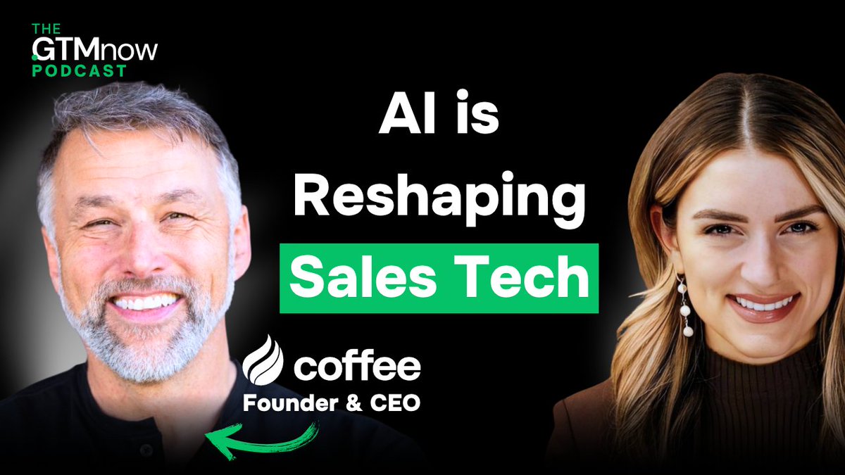 Sophie Buonassisi (@sophiebuona) on Twitter photo He’s built sales tech at every level:
- Founder (Fliptop → acq. by LinkedIn)
- Exec (Sales Navigator, Salesforce Sales Cloud)
- Now founder again with Coffee
On The @gtmnow Podcast episode this week, <a href="/camplejohn/">Doug Camplejohn</a> shares hard-won lessons from building the most-used tools in He’s built sales tech at every level:
- Founder (Fliptop → acq. by LinkedIn)
- Exec (Sales Navigator, Salesforce Sales Cloud)
- Now founder again with Coffee
On The @gtmnow Podcast episode this week, <a href="/camplejohn/">Doug Camplejohn</a> shares hard-won lessons from building the most-used tools in
