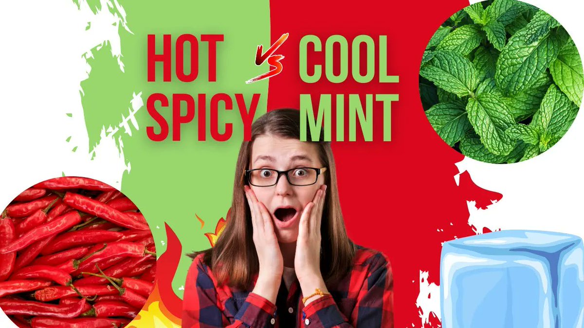 Spicy 🌶️food burns. Mint cools❄️. You might think they cancel each other out in your mouth, but the reality is much more painfull.
Here’s what really happens when you mix them in your mouth:
youtu.be/_QARbJ4DJaA