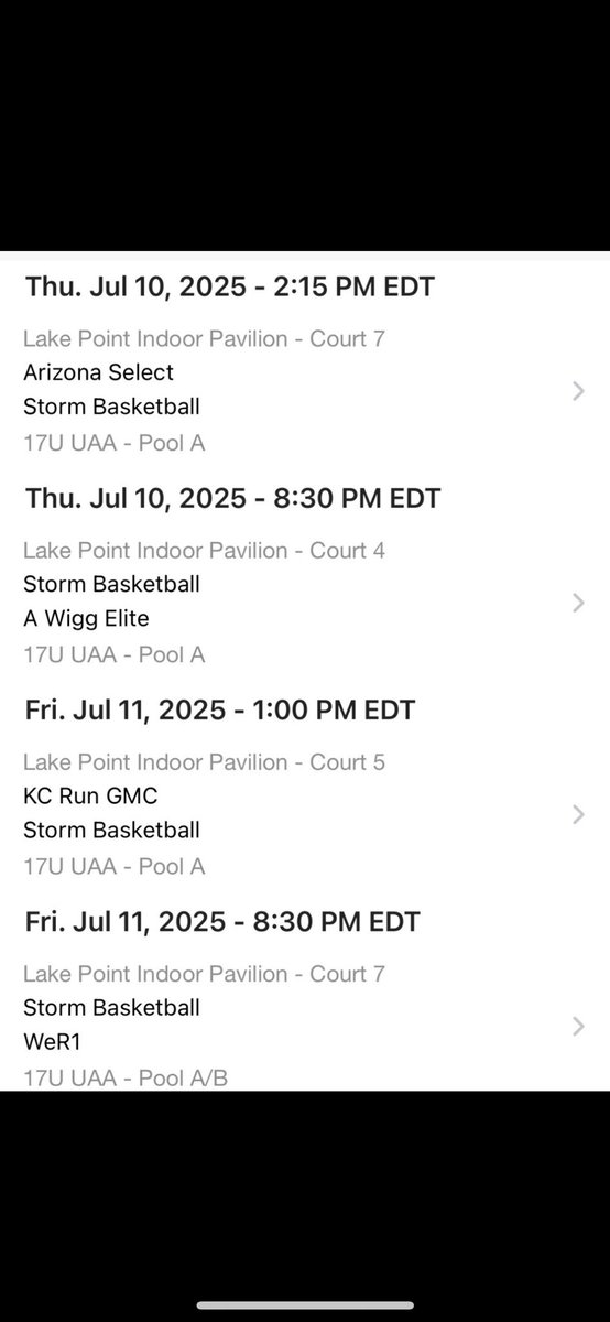 PleyerJacob's tweet image. Here is my schedule for UAA Session 3!
