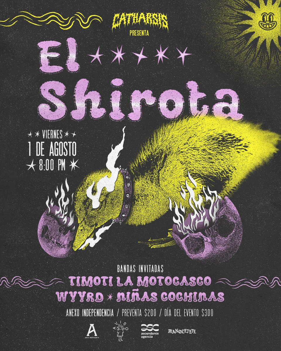 Timoti La Moto Casco (@timotilmc) on Twitter photo Estaremos tocando junto a <a href="/elshirota/">El Shirota</a> este 1 de Agosto en el Anexo Independencia, también estaremos junto a Wyyrd y Niñas Cochinas :)
Pueden comprar sus boletos acá:
passline.com/eventos/el-shi… Estaremos tocando junto a <a href="/elshirota/">El Shirota</a> este 1 de Agosto en el Anexo Independencia, también estaremos junto a Wyyrd y Niñas Cochinas :)
Pueden comprar sus boletos acá:
passline.com/eventos/el-shi…