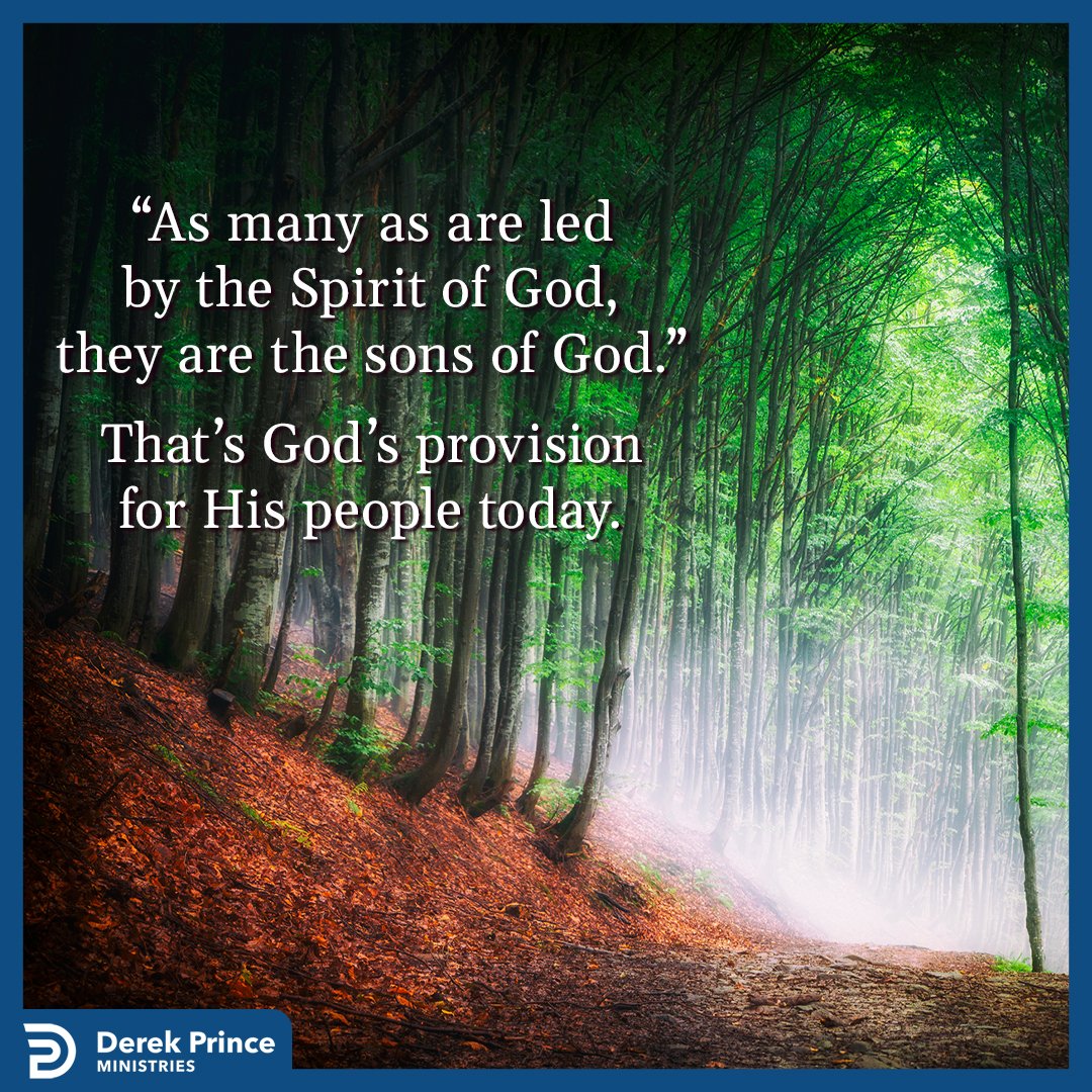 “As many as are led by the Spirit of God, they are the sons of God.” That’s God’s provision for His people today. #derekprince