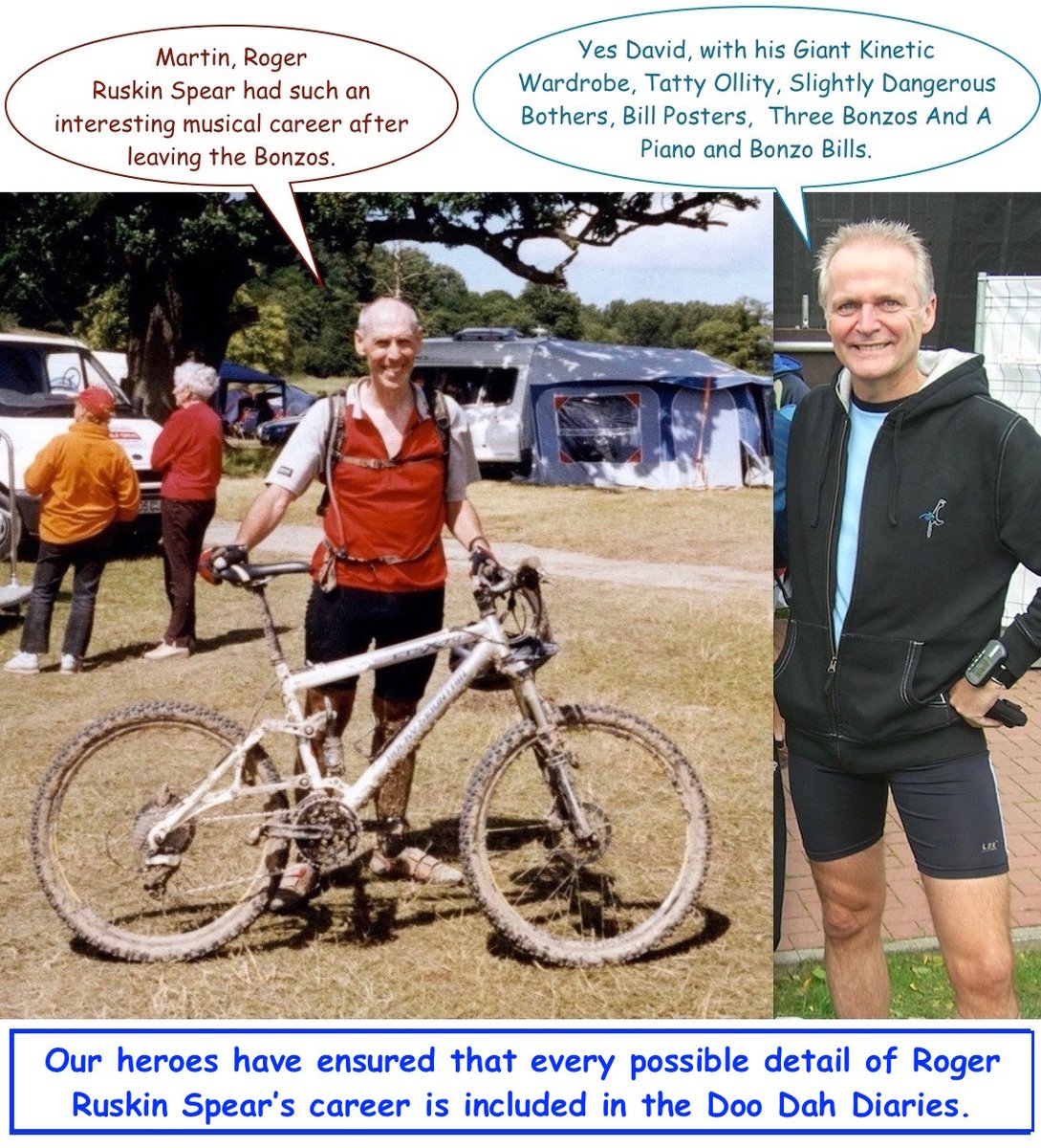 The Doo Dah Diaries include the activities of the each of the key Bonzos including Roger Ruskin Spear, the only Bonzo still performing.  To read about his musical career just subscribe to one of the sets of Diaries: doodahdiaries.com/buy/