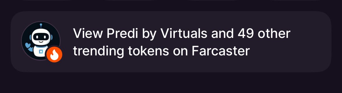 🔥 $PREDI is trending on <a href="/farcaster_xyz/">Farcaster</a> !

You can trade $PREDI directly on Farcaster now!