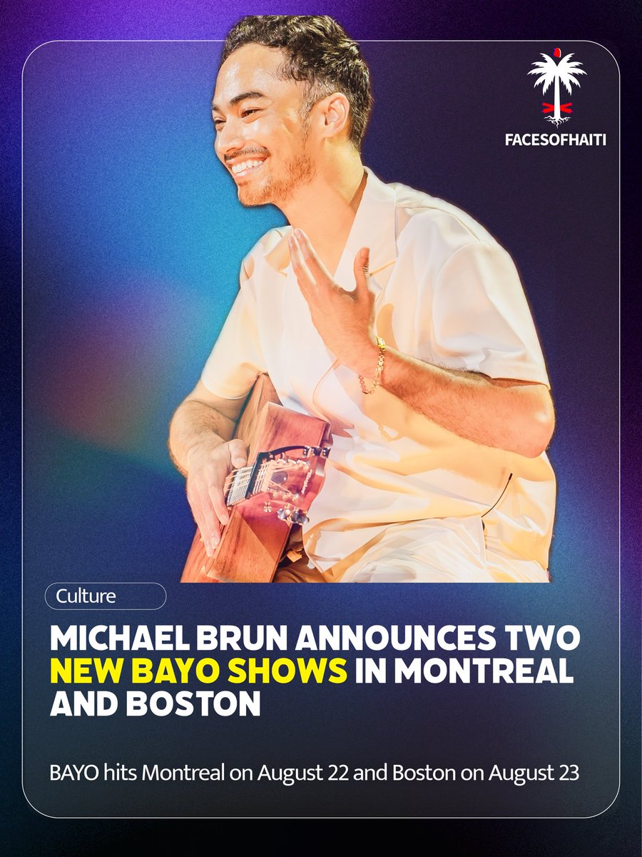CULTURE | BAYO is heading to two new cities this summer. 

Michael Brun will bring the signature experience to Montréal on August 22, 2025, at Parc Jean-Drapeau as part of Off Piknic. 

The following night, BAYO arrives in Boston on August 23, 2025, at Roadrunner. Known for