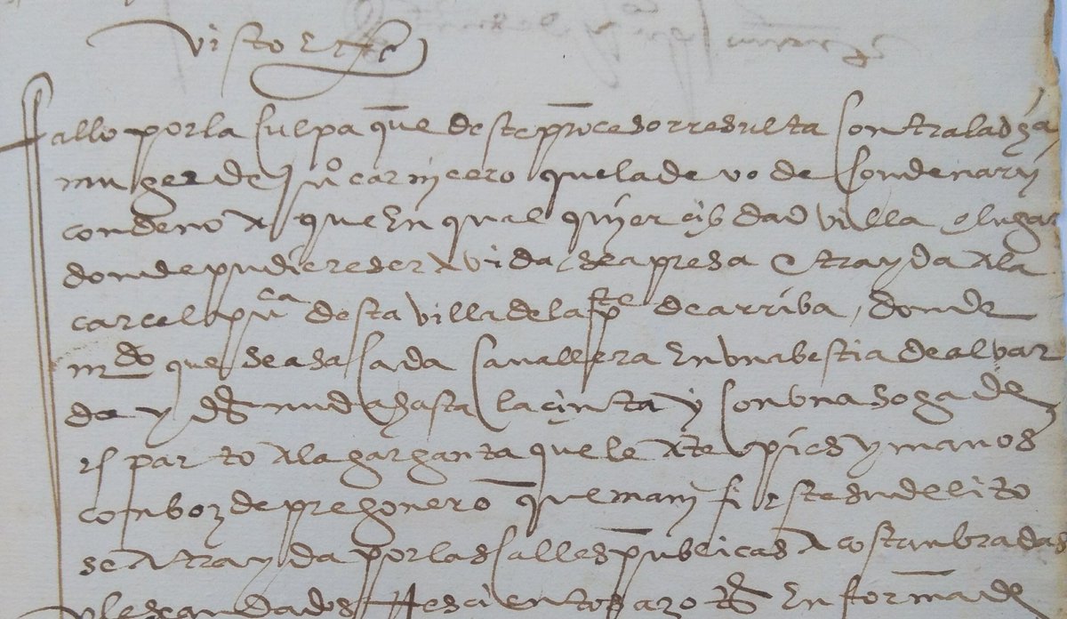 almudenasm_'s tweet image. Las alcahuetas y hechiceras causaron gran daño.
Sentencia de la justicia ordinaria por alcahuetería, en el #sigloXVI: paseada desnuda de cintura para arriba sobre una bestia, con una soga a la garganta, un pregonero manifieste su delito y 200 azotes.