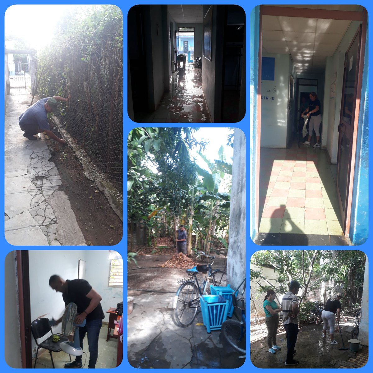 #JovenClubQuemado desde muy temprano inmerso en una ardua jornada de limpieza y embellecimiento del centro, celebrando todos la sede por el 26 de julio. 
#JovenClubVillaClara 
#JovenClubXCuba