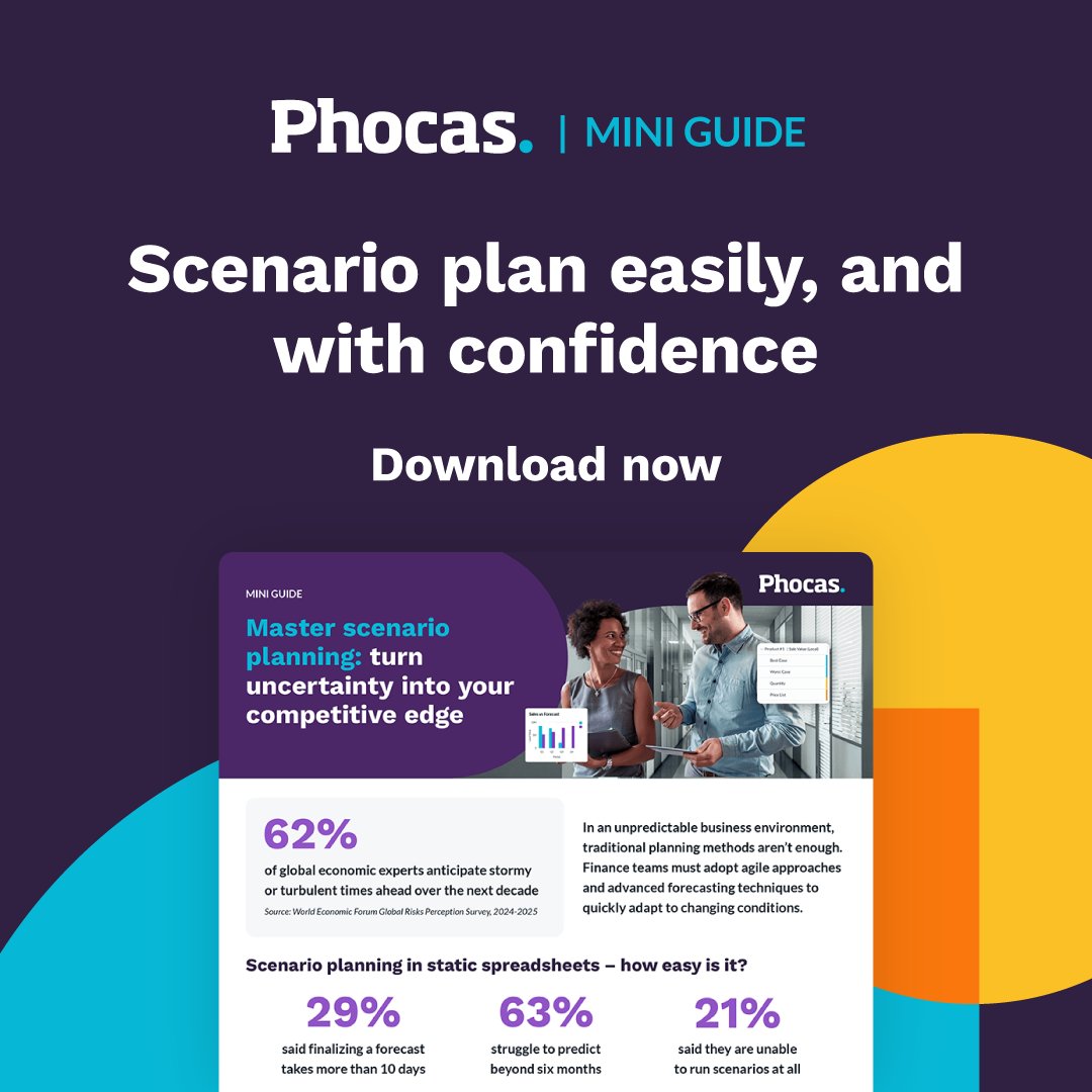 Finance teams need to be able to model scenarios quickly in today’s fast-paced world 📊.

Introducing our new 2-page mini guide, which shows you how to build a faster, more flexible scenario planning process.

Download now 👇
phoc.as/4lIUmzv

#FPandA #ScenarioPlanning