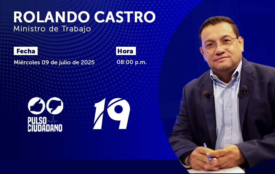 Prensa Ministro de Trabajo (@prensamitrabajo) on Twitter photo 📺 ¡Esta noche, el Ministro <a href="/RolandoCastroSv/">Rolando Castro</a> participará en la entrevista <a href="/PulsoCiudadanos/">Pulso Ciudadano</a>!
Sintonízala a las 8:00 p.m. por <a href="/Canal19SV/">Canal 19 El Salvador</a>. Se abordarán temas de interés para la clase trabajadora. 📺 ¡Esta noche, el Ministro <a href="/RolandoCastroSv/">Rolando Castro</a> participará en la entrevista <a href="/PulsoCiudadanos/">Pulso Ciudadano</a>!
Sintonízala a las 8:00 p.m. por <a href="/Canal19SV/">Canal 19 El Salvador</a>. Se abordarán temas de interés para la clase trabajadora.