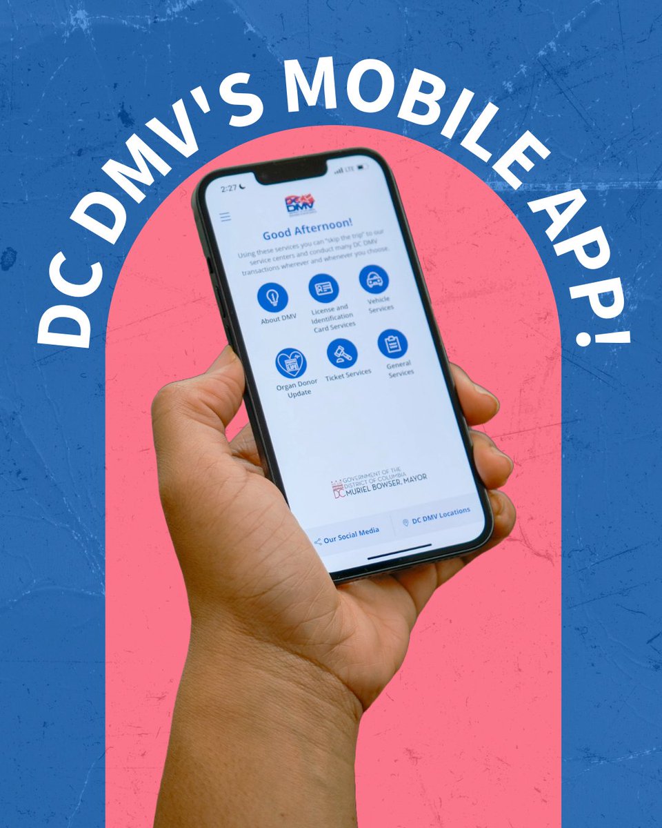 dcdmv's tweet image. Do you need to renew or replace your Driver License or ID Card? #SkipTheTrip and order your renewal or replacements with our free mobile app!
Download now: bit.ly/4eSdE1S