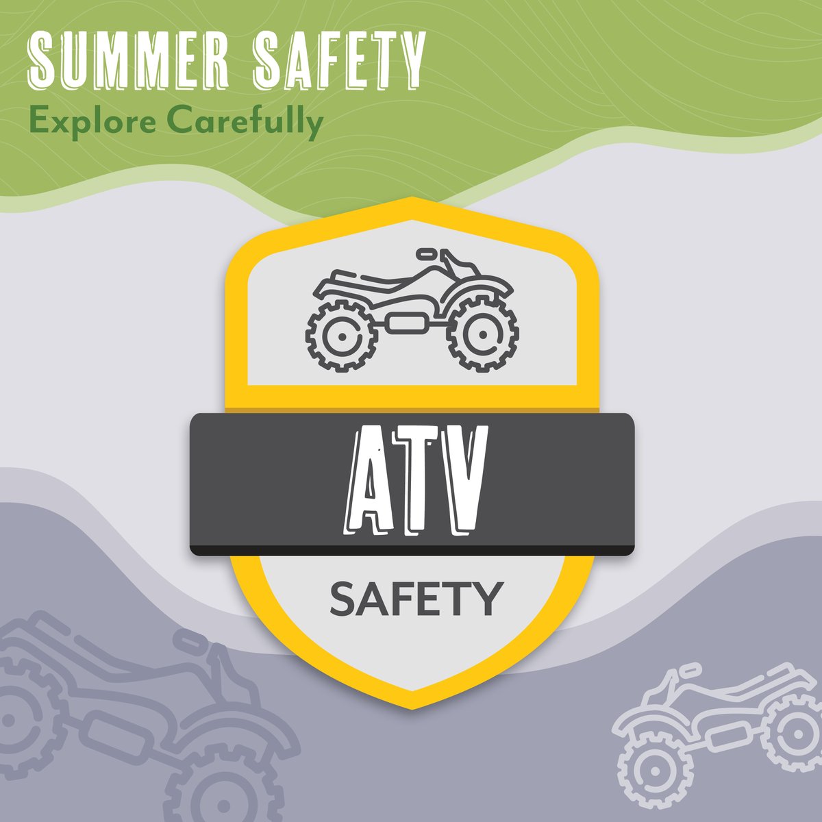 Summer in Alaska is here! 
If you will be riding an ATV on your summer expeditions, please remember to always ride safely and wear a helmet.       

Visit bit.ly/3Z7Xhcn for more summer safety tips