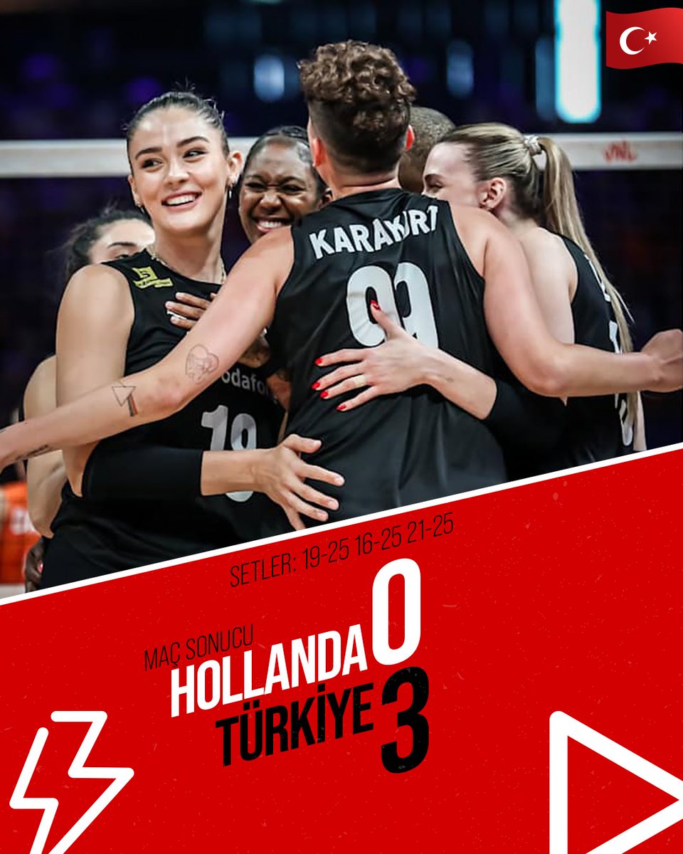 3. haftaya galibiyetle başladık! 💪

Filenin Sultanları, Milletler Ligi’nde rakibi Hollanda'yı set vermeden mağlup ederek finalleri garantiledi. ❤️🤍

#VNL2025
