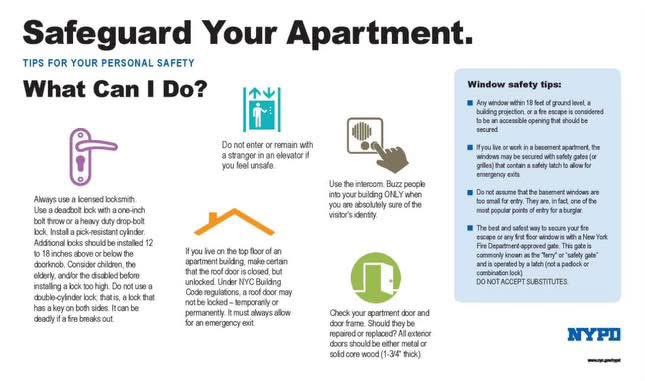 NYPD104Pct's tweet image. 🚨Apartment Burglary Prevention:
🔐 Always double-lock your door—even when stepping out briefly
📦 Never buzz in unknown visitors
🪜 Don’t leave ladders or climbable items near your building
👀 Join or start a tenant watch group
Let’s keep our homes safe!