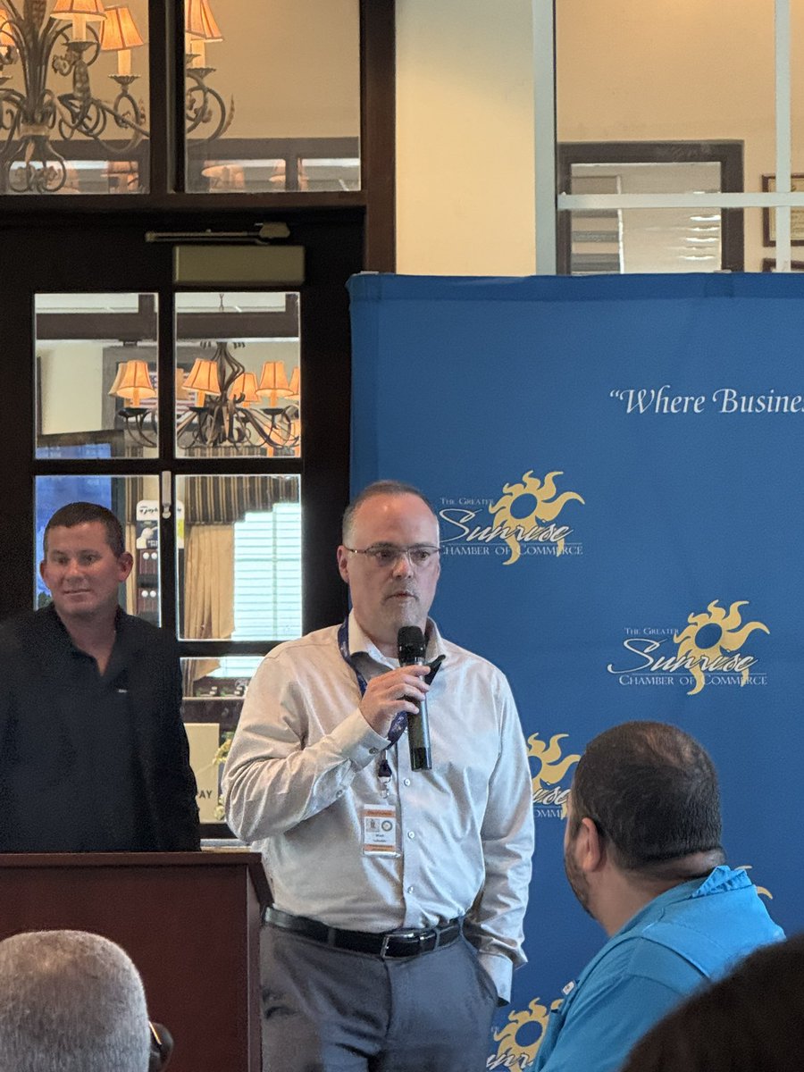 RepDanDaley's tweet image. Team 96 was pleased to attend this month’s networking luncheon hosted by the Greater Sunrise Chamber of Commerce. It was a great opportunity to connect with local business leaders and gain valuable insights from City Manager Mark Lubelski’s update on the City of Sunrise.
