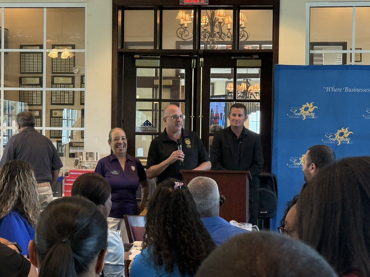RepDanDaley's tweet image. Team 96 was pleased to attend this month’s networking luncheon hosted by the Greater Sunrise Chamber of Commerce. It was a great opportunity to connect with local business leaders and gain valuable insights from City Manager Mark Lubelski’s update on the City of Sunrise.