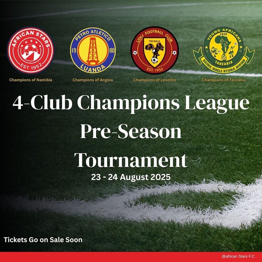 PlanetFutbal's tweet photo. 🚨 𝗕𝗥𝗘𝗔𝗞𝗜𝗡𝗚: Klabu ya Yanga imealikwa kucheza mashindano ya 4-Club Champions League Mwaka huu kuanzia ujao ikiwa ni sehemu ya Pre Season yao. Mashindano hayo yatahusisha Klabu ya African Stars Bingwa wa Namibia,Petro de Luanda Bingwa wa Angola na Lioli Bingwa wa Lesotho. https://t.co/9APZ4e4ntX
