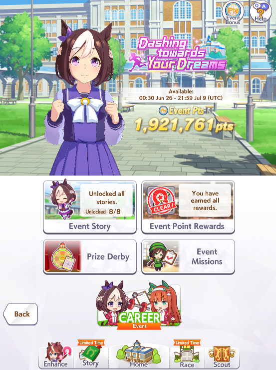 Creo que aquí se demuestra lo mucho que jugué al Uma desde su salida global. #umamusumeprettyderby