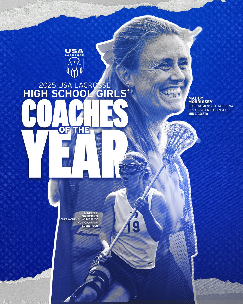 Duke Women's Lacrosse (@dukewlax) on Twitter photo Congratulations to our alums, Maddy Morrissey and Rachel Sanford, on being named <a href="/USALacrosseMag/">USA Lacrosse Magazine</a> High School Girls’ Coaches of the Year! 😈
#GoDuke Congratulations to our alums, Maddy Morrissey and Rachel Sanford, on being named <a href="/USALacrosseMag/">USA Lacrosse Magazine</a> High School Girls’ Coaches of the Year! 😈
#GoDuke