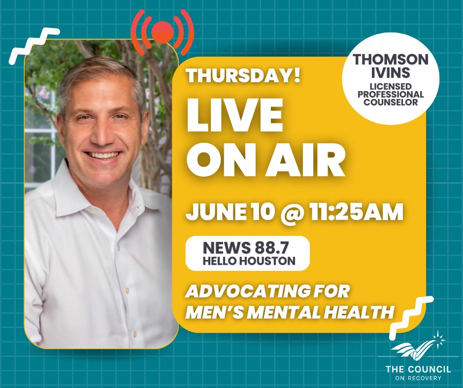 Tune in to Hello Houston on News 88.7 on Thursday, July 10 around 11:25am as Thomson Ivins shines a light on men's mental health. On air at 88.7 FM or streaming live at houstonpublicmedia.org/shows/hello-ho…
