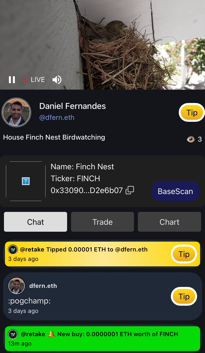 retakedottv's tweet image. $FINCH made $200 in under an hour—still climbing. Got a livestream idea? Now’s the time. @retakedottv