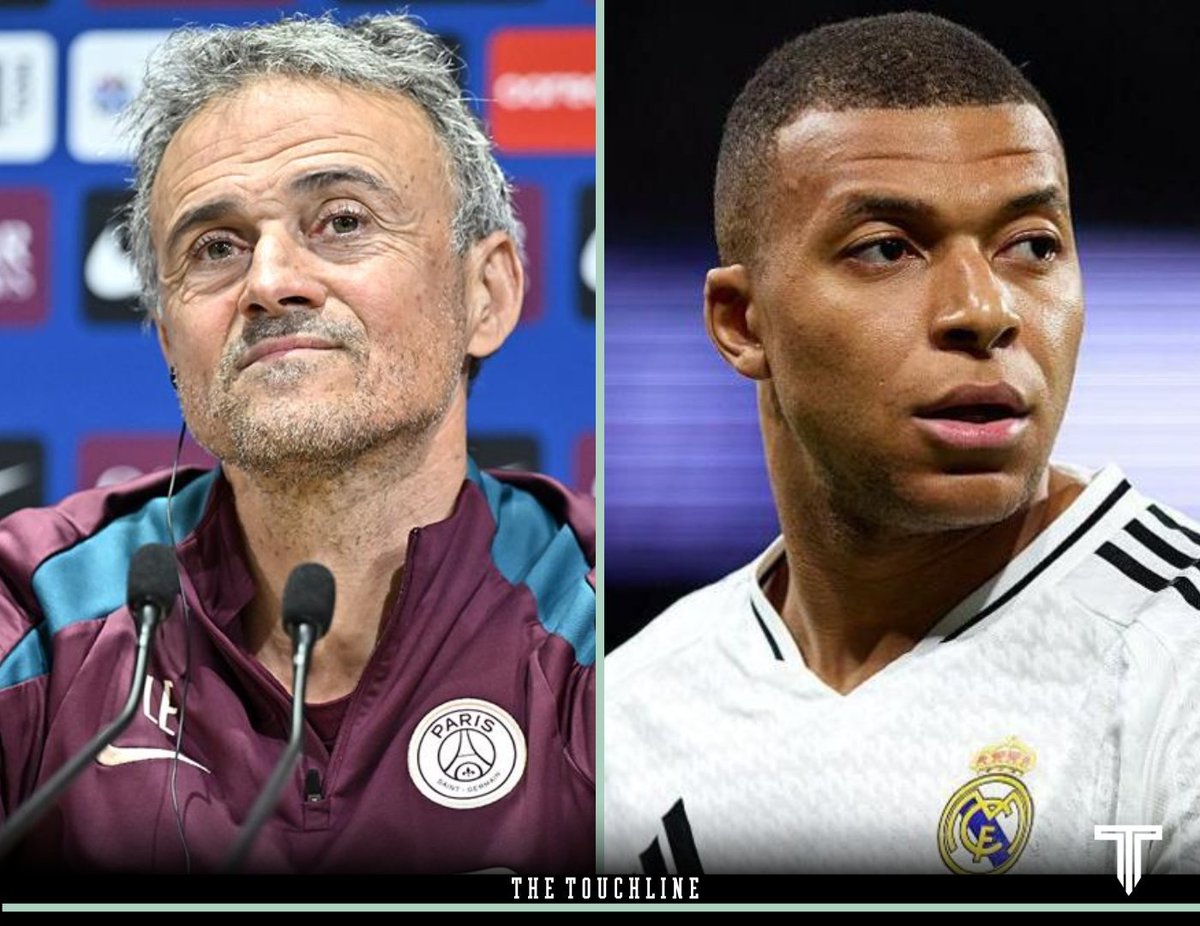 TouchlineX's tweet image. ❗️🗣️ Luis Enrique on Mbappé's departure a couple of weeks ago: "I think I was very brave last season when I said that we were going to have a better team without Mbappé. I still think we are better, the stats are there... I'd rather have 4 players who score 12 goals each than 1…