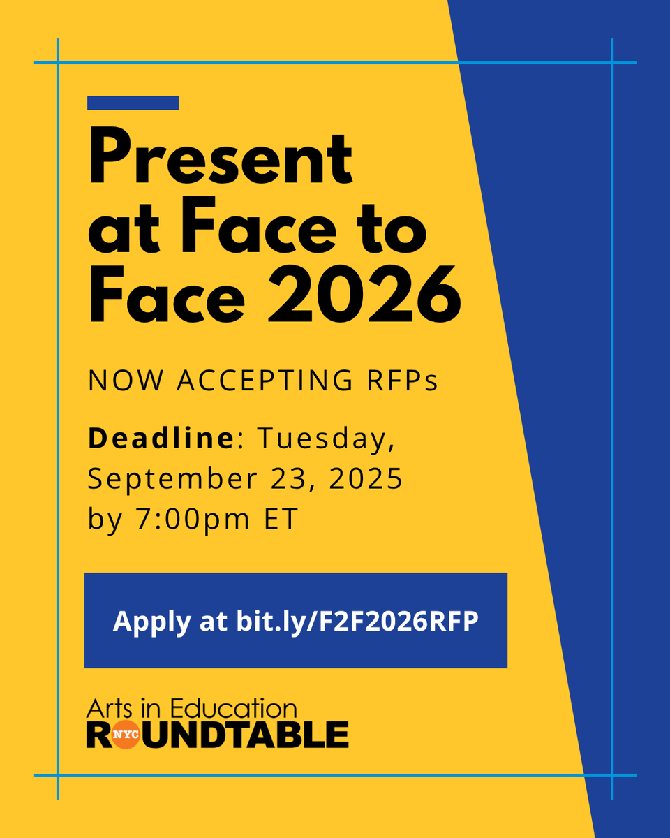 The Roundtable is now accepting proposals for Face to Face 2026! This RFP seeks proposals for 90-minute virtual and in-person conference sessions to be formatted as workshops or panels. Learn more at bit.ly/F2F2026RFP.