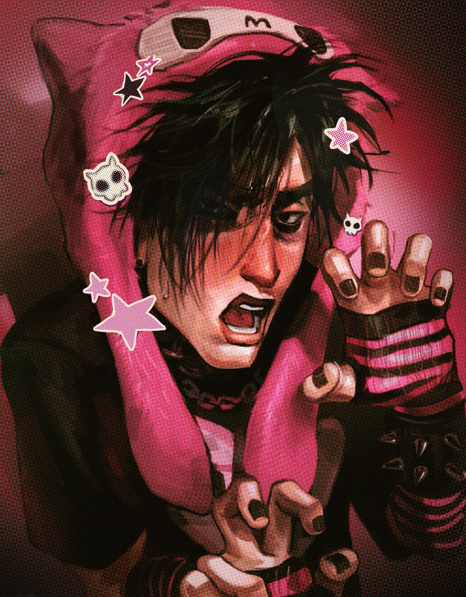 Emo boy trying pink🖤💖
He didn't wanna do this but......why not😭 LESGO my boy wear pink and do rawr things🖖🤚

#emo #emoboy #digitalart #oc #originalcharacters #artistsupportartist #art