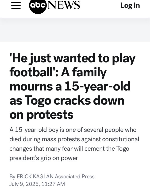 LeVisionnaireTG (@visionnairetg) on Twitter photo His name was Jacques Koami KOUTOGLO.
<a href="/UNICEF/">UNICEF</a> <a href="/UNHumanRights/">UN Human Rights</a> <a href="/FIFAcom/">FIFA</a> <a href="/UNESCO/">UNESCO 🏛️ #Education #Sciences #Culture 🇺🇳</a>
#FreeTogo 🇹🇬
#FaureMustGo His name was Jacques Koami KOUTOGLO.
<a href="/UNICEF/">UNICEF</a> <a href="/UNHumanRights/">UN Human Rights</a> <a href="/FIFAcom/">FIFA</a> <a href="/UNESCO/">UNESCO 🏛️ #Education #Sciences #Culture 🇺🇳</a>
#FreeTogo 🇹🇬
#FaureMustGo