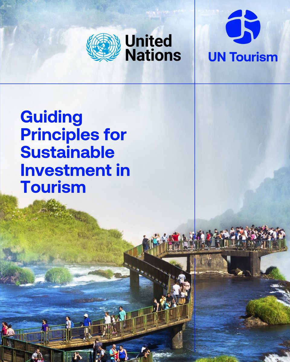 UNWTOAcademy's tweet image. Guiding Principles for Sustainable Tourism Investment:
Principle 1 – Policy Coherence & Internal Organization 🌱
Make tourism investments work by aligning policy and internal efforts with local needs, driving real progress on the #SDGs.
Learn more: f.mtr.cool/gxwidpqqpj