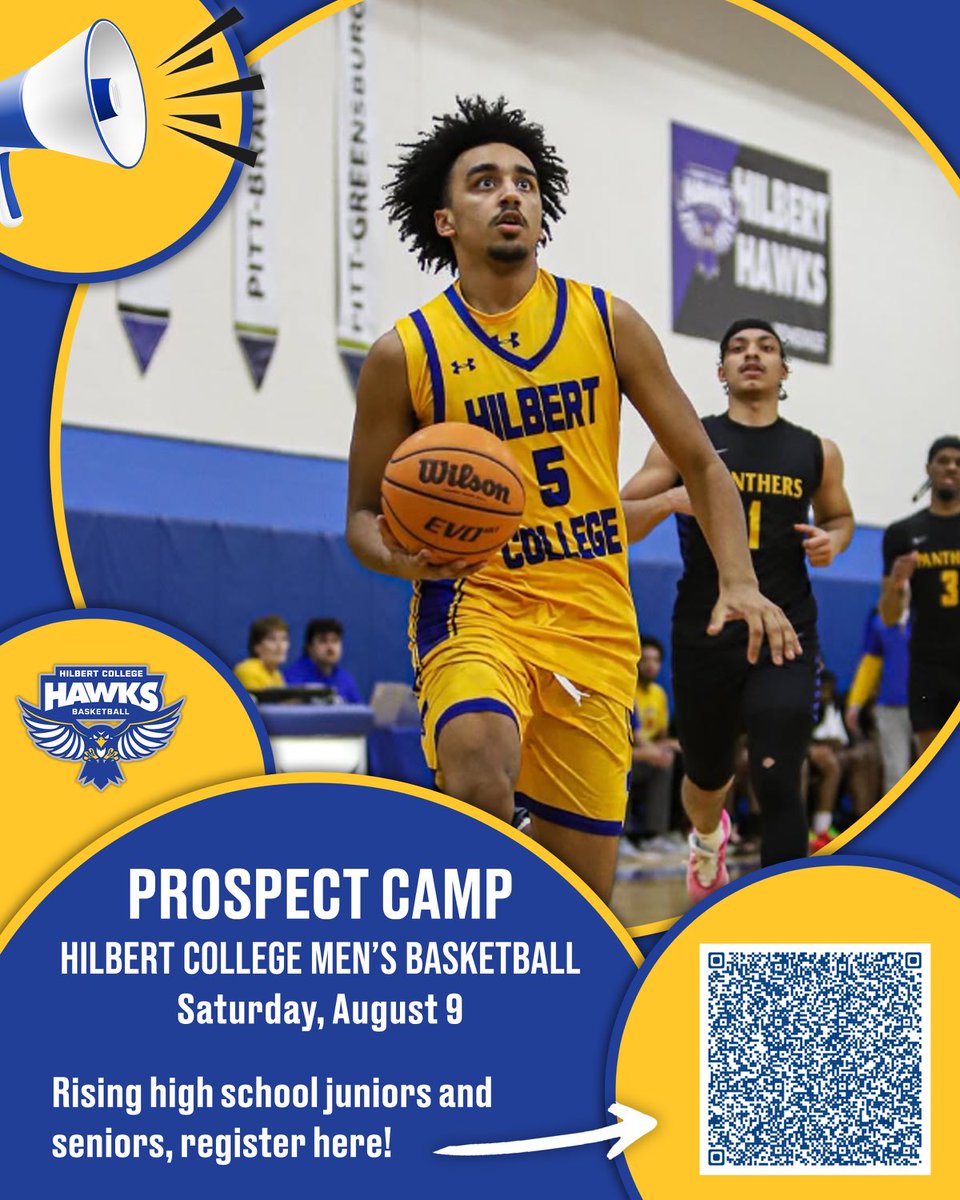 Want to be recruited? Train with our coaching staff, tour our campus, gain insight into the recruiting process, grab lunch, and earn a $1,000 visit scholarship. Sign up for our one-day PROSPECT CAMP on Saturday, August 9!!! 🏀
