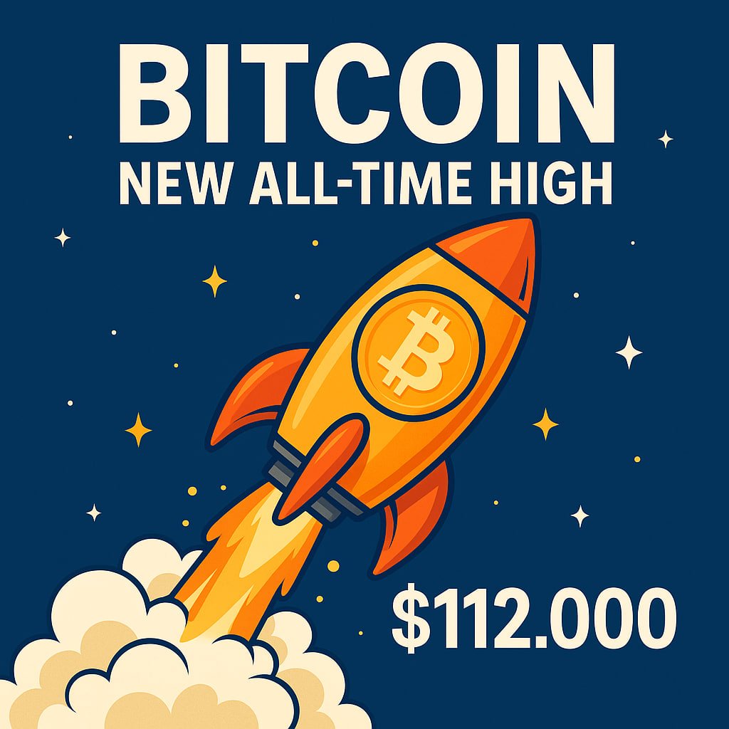Bitcoin (BTC) handelt das erste Mal über der Marke von 112'000 USD! 💥💪