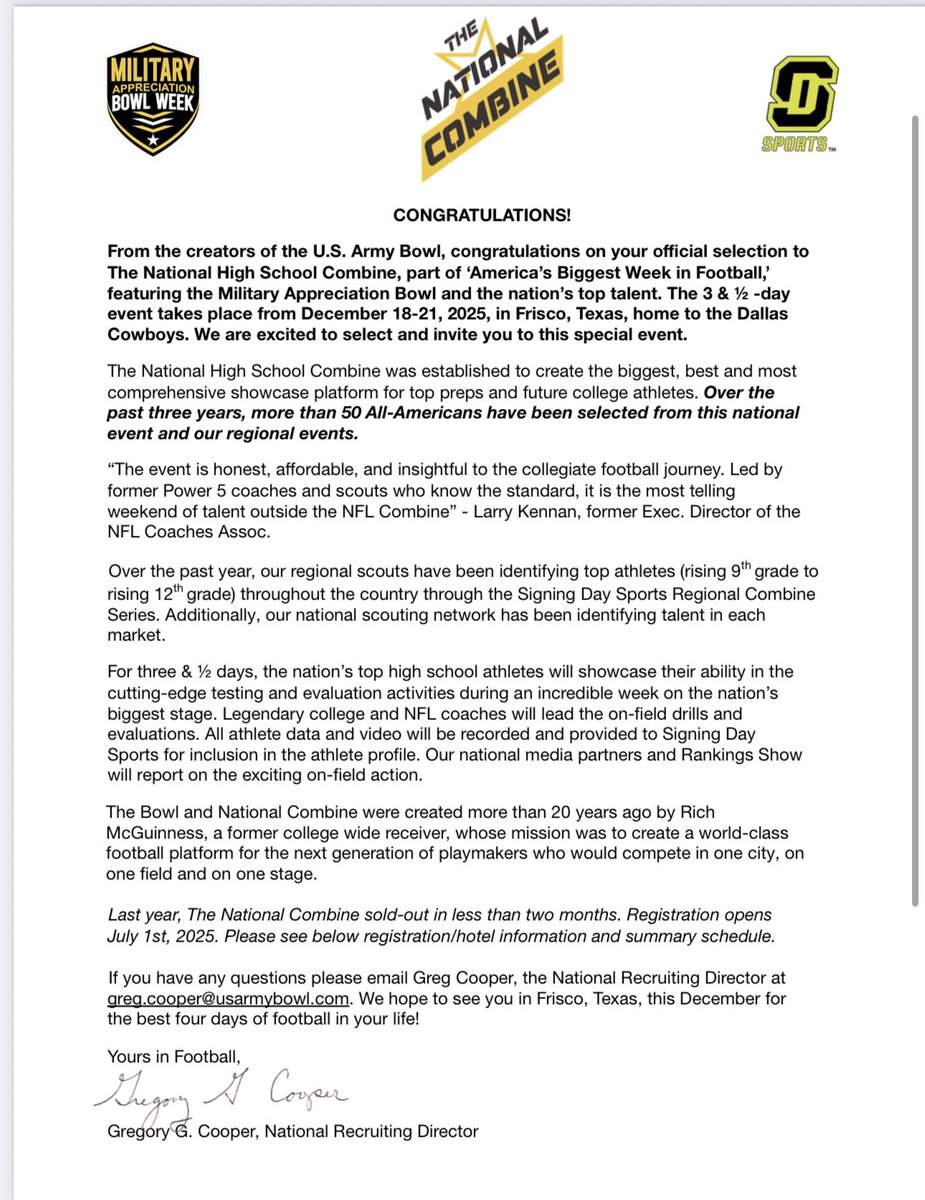 D1_TEE81's tweet image. Competed hard in Dallas and earned a spot in the invite-only All-American Game!
Thank you @joeray36 for recognizing my game and giving me this opportunity! #Blessed #RoadToTheNextLevel
@CoachMLeonard @CoachVardeman