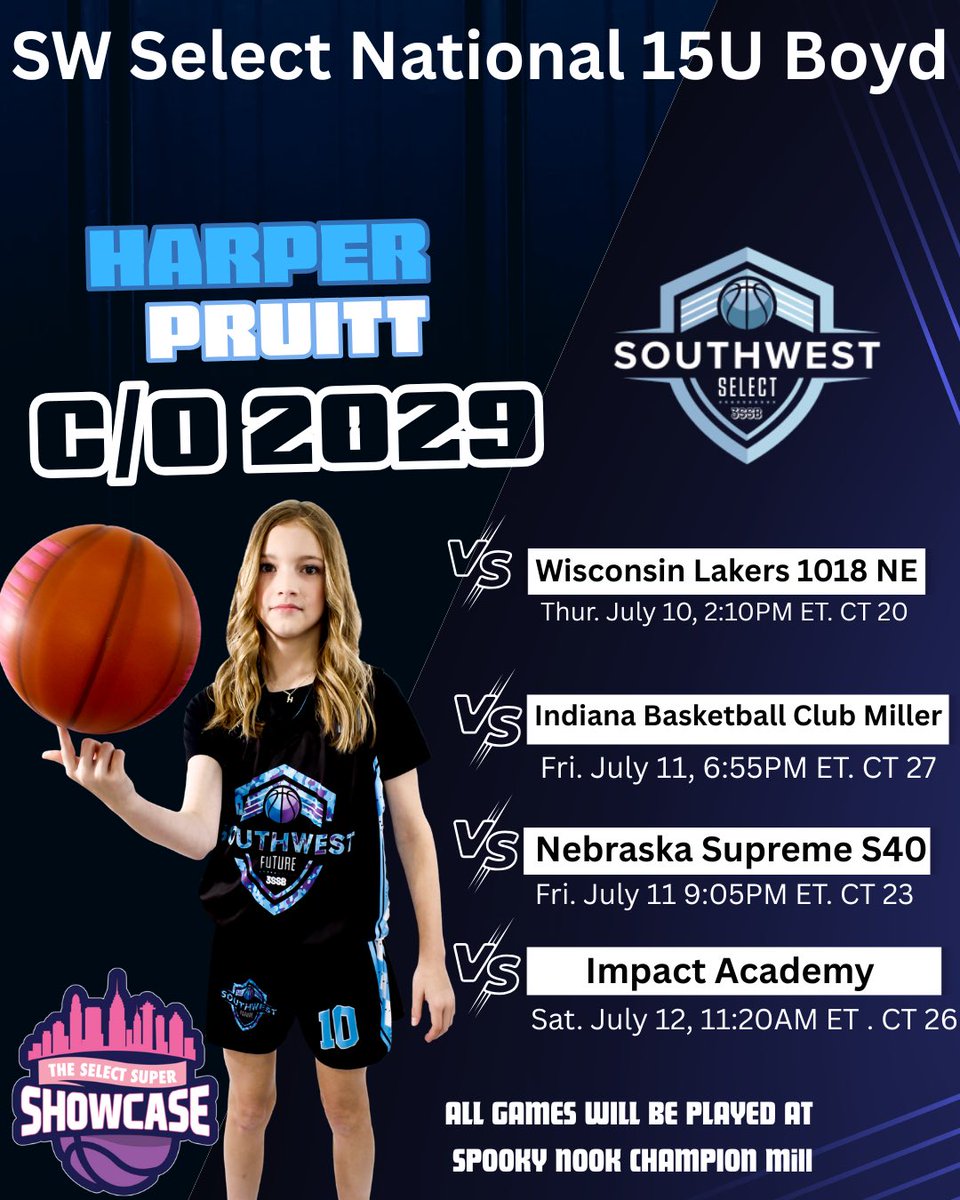 harper_pruitt_'s tweet image. Heading to Ohio for the Super Select Showcase! πͺπΌπ
@SelectEventsBB @SW_Select3SSB