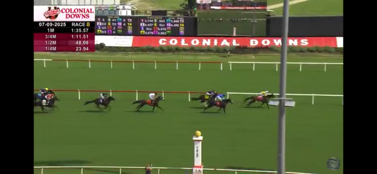 RIDING TRIPLE FOR DC TODAY AT COLONIAL!  Great job Danny!  <a href="/jockeydcenteno/">Daniel Centeno</a> <a href="/whatthebrooklyn/">Brooke Centeno</a>