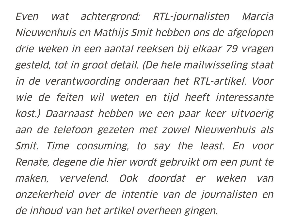 Dit is dus het fundament onder je eigen organisatie wegrammen. Doorvragen is tijdsverspilling en onzekerheid over intentie en inhoud vervelend. Nou succes nos journalisten met jullie werk. En schept mooi precedent voor alle voorlichters. Ohja #spreeknederlandsmetme