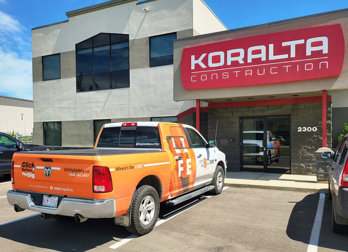 DigSafeMetroYEG's tweet image. SHOUT-OUT to KORALTA Construction, "Building Better Since 1991."
The KORALTA team have been steadfast supporters of the #ClickBeforeYouDig message for many years! THANK-YOU! 👍
#WheresTheLine
#DigSafe
#LookUpAndLive
#SafetyFirst
#KnowWhatsBelow