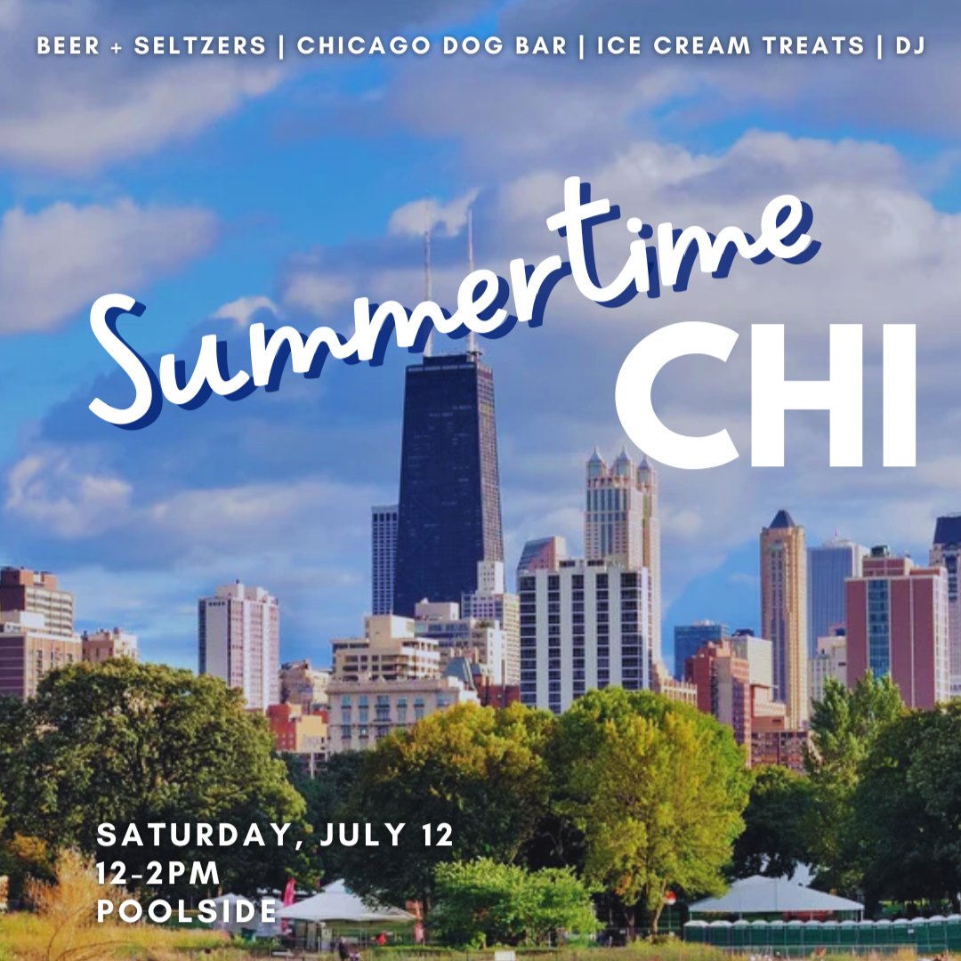 JeffJackApts's tweet photo. Join us poolside THIS Saturday, July 12 from 12–2PM for Summertime CHI — featuring a Chicago dog bar, cold beers &amp; seltzers, ice cream treats, and a live DJ. Don’t miss this classic Chicago summer moment 🍦💦

#willowbridgepc #wearewillowbridge #JeffJackApartments... https://t.co/ITckBSfODE