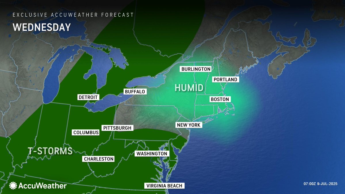 WWJ 950 (@wwj950) on Twitter photo WEATHER <a href="/accuweather/">AccuWeather</a> WEDNESDAY AFTERNOON
•This afternoon-A couple of thunderstorms around through early evening. Reduced visibility and ponding on roadways possible. High 80.
•Tonight-Partly to mostly cloudy and muggy. Low 67.
•Tomorrow-Partly sunny and humid. High 85. WEATHER <a href="/accuweather/">AccuWeather</a> WEDNESDAY AFTERNOON
•This afternoon-A couple of thunderstorms around through early evening. Reduced visibility and ponding on roadways possible. High 80.
•Tonight-Partly to mostly cloudy and muggy. Low 67.
•Tomorrow-Partly sunny and humid. High 85.
