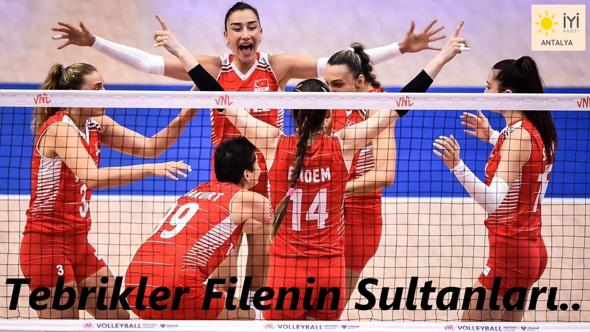 İYİ Parti Antalya İl Başkanlığı (@antalyaiyiparti) on Twitter photo Bizim kızlar bunu hep yapıyor!
A Milli Kadın Voleybol Takımımız, 2025 Milletler Ligi 3. haftanın ilk maçında ev sahibi Hollanda'yı set vermeden 3-0 mağlup etti.
Alkışlar Filenin Sultanları'na gelsin 👏👏👏
<a href="/MDervisogluTR/">Müsavat Dervişoğlu</a>
<a href="/HasanToktasTR/">Hasan Toktaş</a>
<a href="/Yucel_Kesen/">Yücel Kesen</a>
<a href="/aliadnankaya/">Ali Adnan KAYA</a>
<a href="/iyiparti/">İYİ Parti</a> Bizim kızlar bunu hep yapıyor!
A Milli Kadın Voleybol Takımımız, 2025 Milletler Ligi 3. haftanın ilk maçında ev sahibi Hollanda'yı set vermeden 3-0 mağlup etti.
Alkışlar Filenin Sultanları'na gelsin 👏👏👏
<a href="/MDervisogluTR/">Müsavat Dervişoğlu</a>
<a href="/HasanToktasTR/">Hasan Toktaş</a>
<a href="/Yucel_Kesen/">Yücel Kesen</a>
<a href="/aliadnankaya/">Ali Adnan KAYA</a>
<a href="/iyiparti/">İYİ Parti</a>