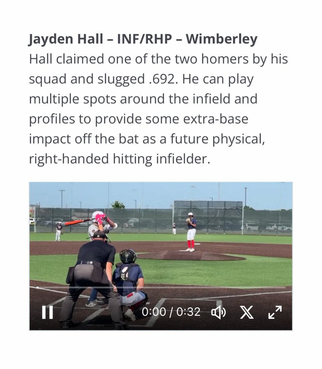 Thank you for the recognition <a href="/DustinLMcComas/">Dustin McComas</a> <a href="/FiveToolTexas/">✭Five Tool Texas✭</a> 

<a href="/LonestarBSBclub/">LonestarBaseballClub</a> <a href="/JeremyLocke/">jeremy locke</a> <a href="/WimberleyISD/">Wimberley ISD</a>